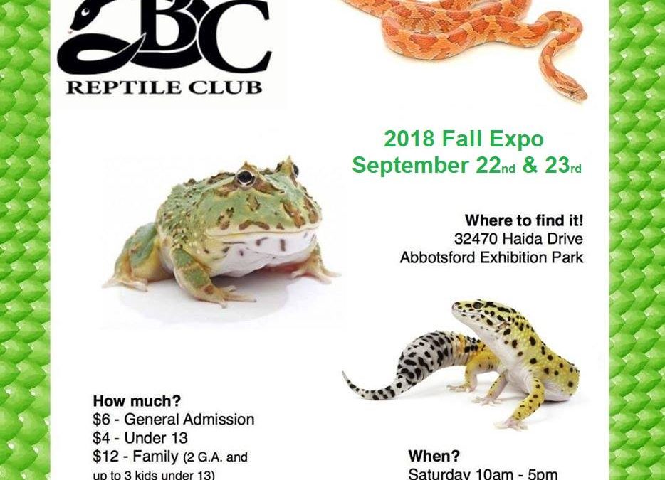 BC Reptile Club Fall 2018 Show